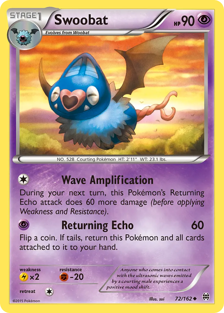 2015 BREAKthrough Swoobat Uncommon #072/162 Uncommon card image