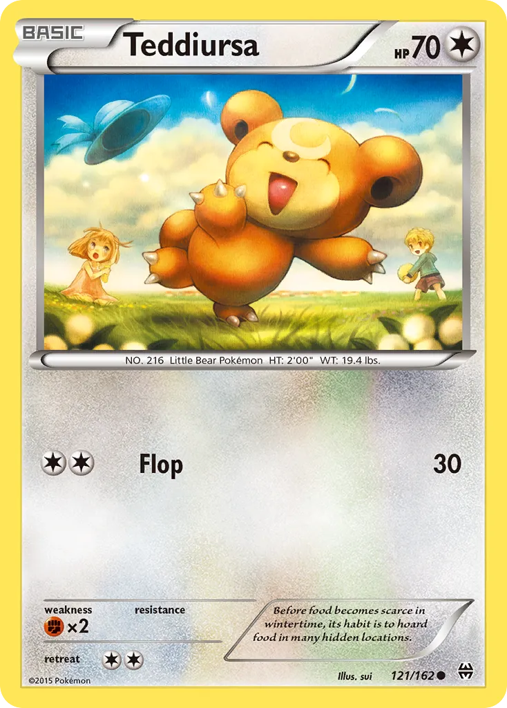 2015 BREAKthrough Teddiursa Common #121/162 Common card image