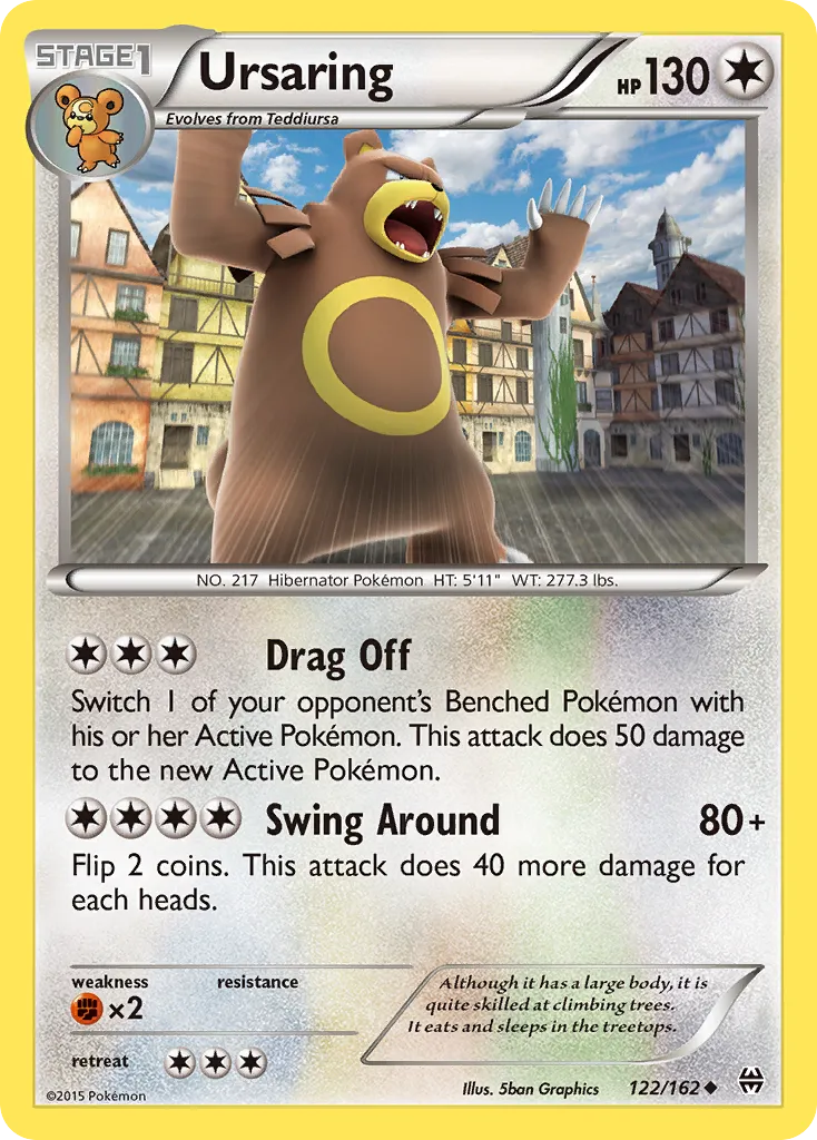 2015 BREAKthrough Ursaring Uncommon #122/162 Uncommon card image