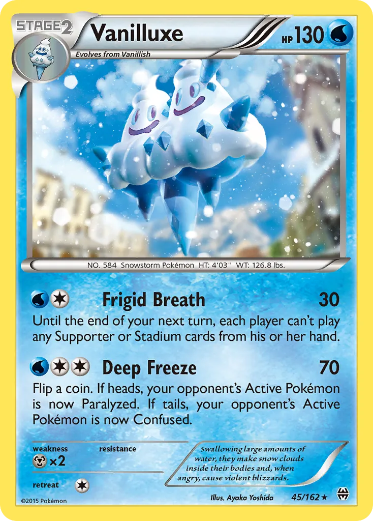 2015 BREAKthrough Vanilluxe Rare #045/162 Rare card image
