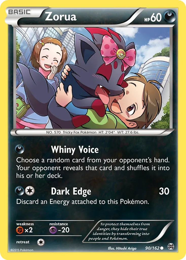 2015 BREAKthrough Zorua Common #089/162 Common card image