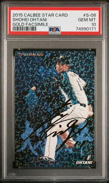 2015 Calbee Star Card Gold Facsimile Shohei Ohtani #S-06 card image