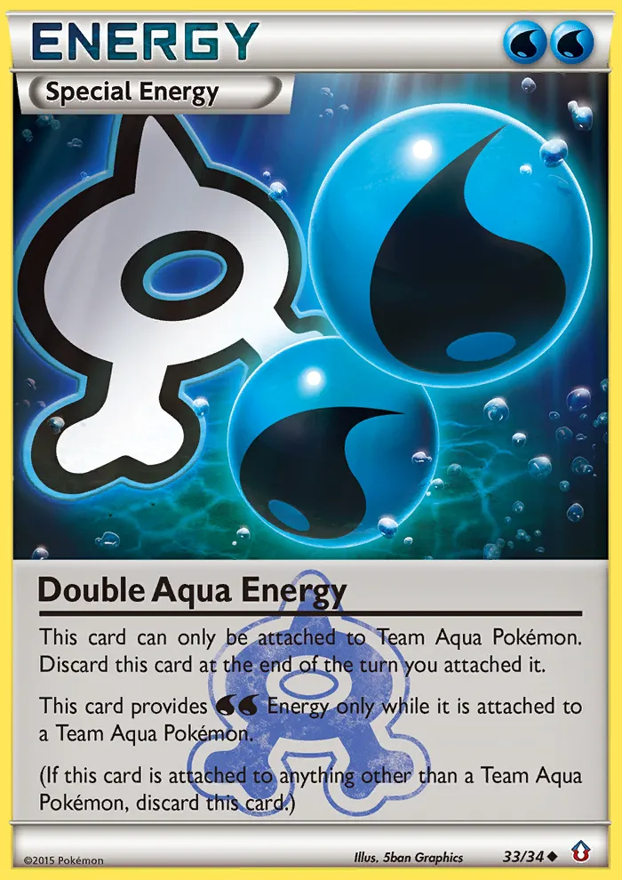 2015 Double Crisis Double Aqua Energy Uncommon #33/34 Uncommon card image