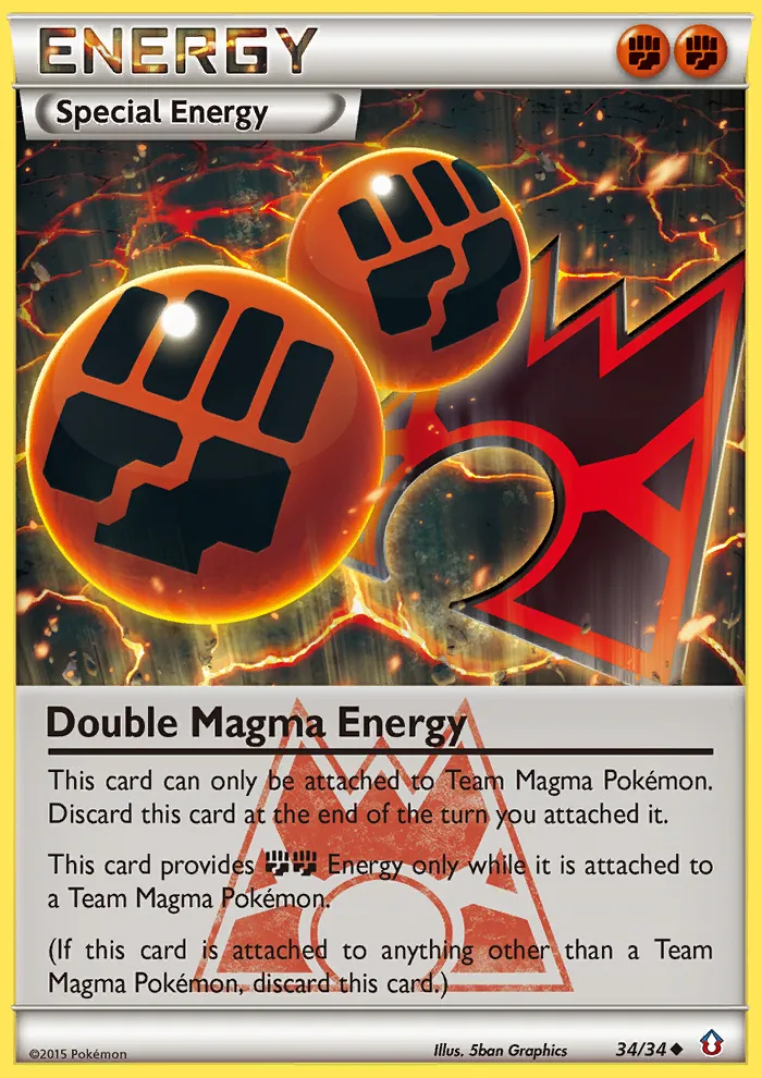 2015 Double Crisis Double Magma Energy Uncommon #34/34 Uncommon card image