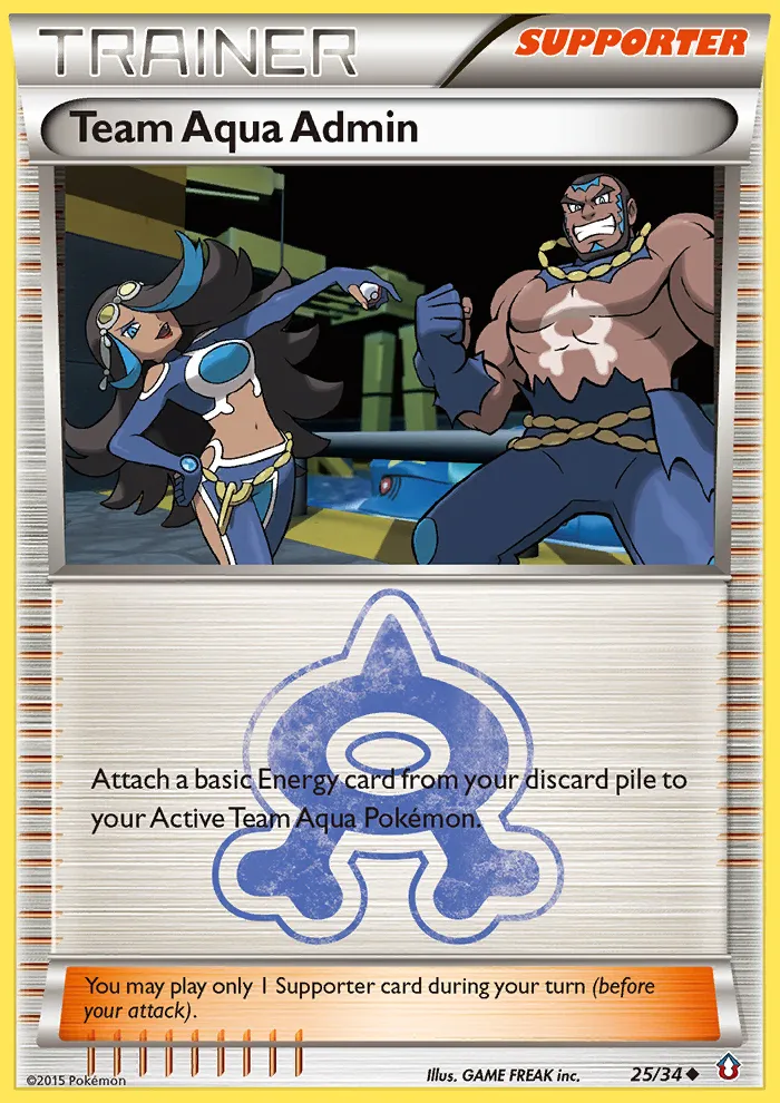 2015 Double Crisis Team Aqua Admin Uncommon #25/34 Uncommon card image