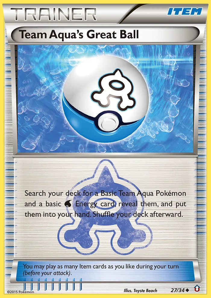 2015 Double Crisis Team Aqua's Great Ball Uncommon #27/34 Uncommon card image