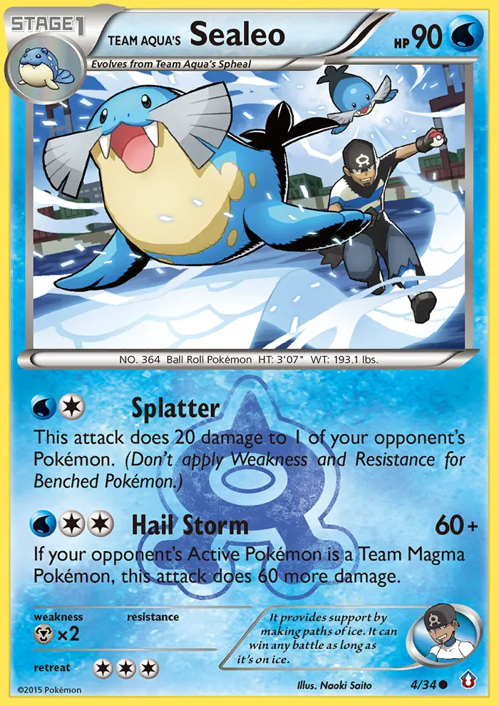 2015 Double Crisis Team Aqua's Sealeo Common #04/34 Common card image