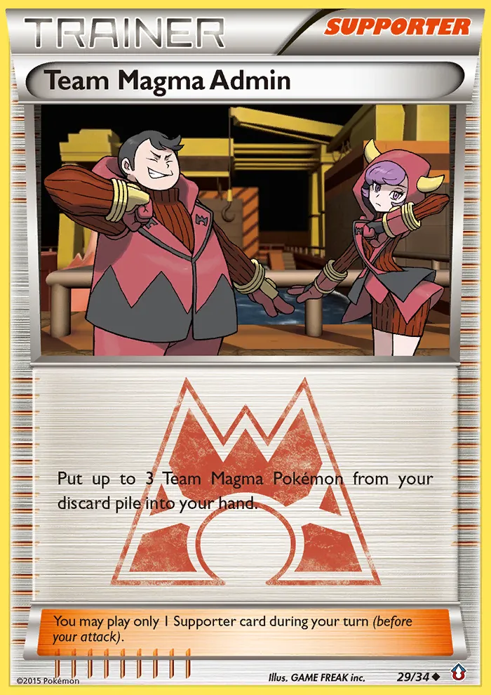 2015 Double Crisis Team Magma Admin Uncommon #29/34 Uncommon card image