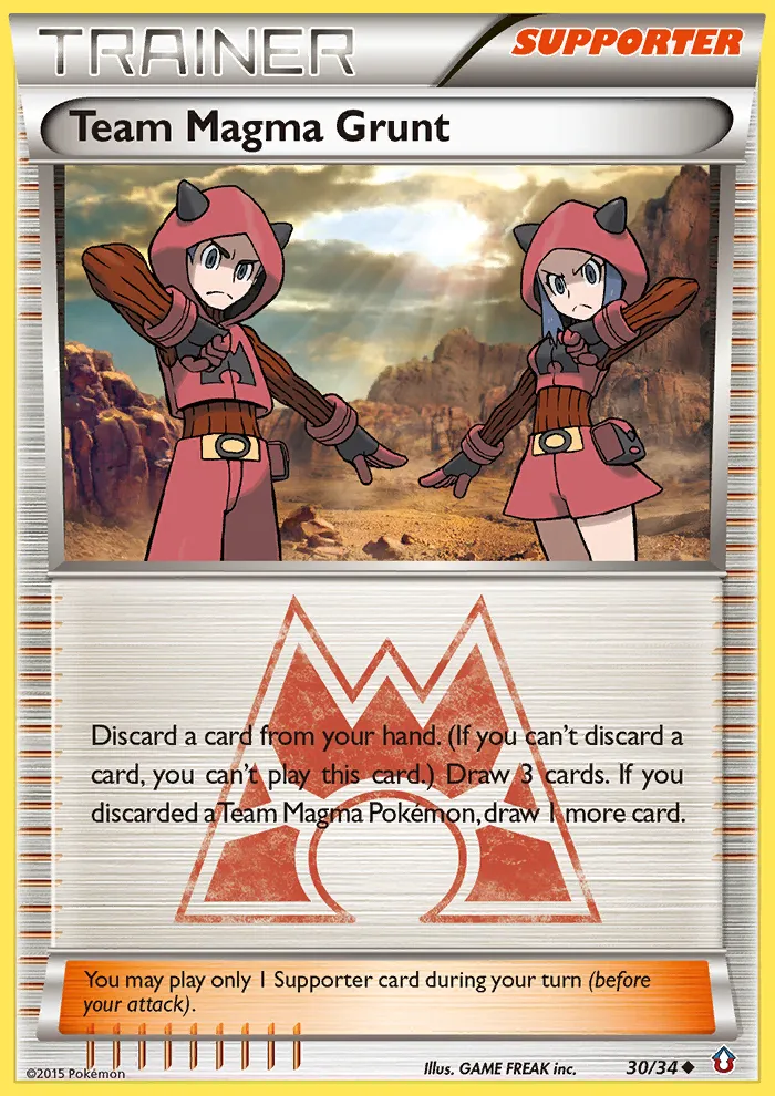 2015 Double Crisis Team Magma Grunt Uncommon #30/34 Uncommon card image
