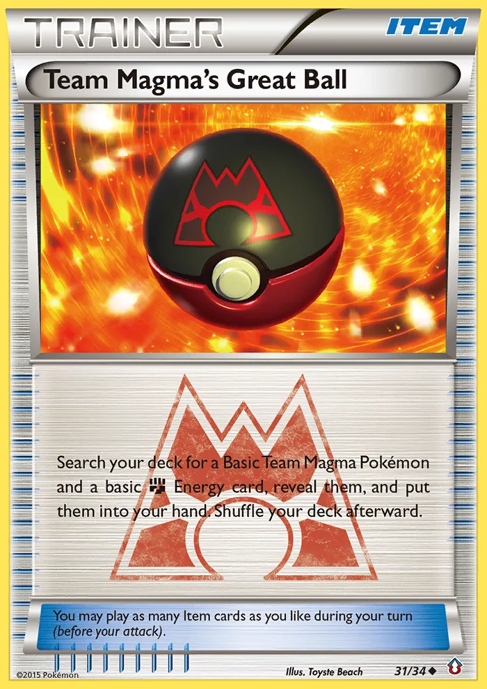2015 Double Crisis Team Magma's Great Ball Uncommon #31/34 Uncommon card image