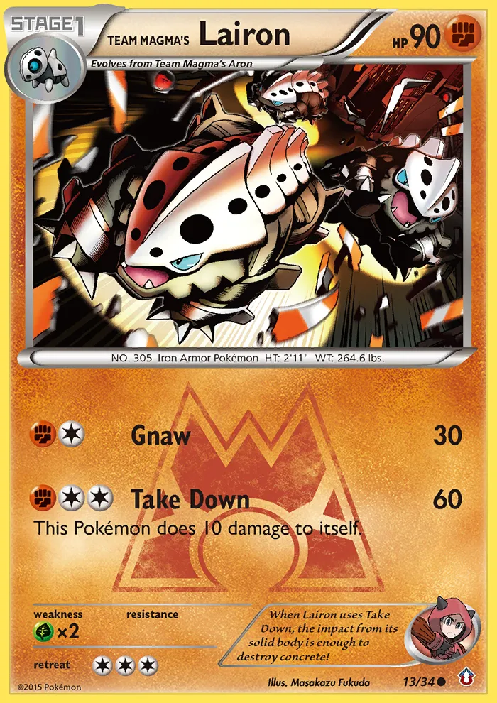 2015 Double Crisis Team Magma's Lairon Common #13/34 Common card image