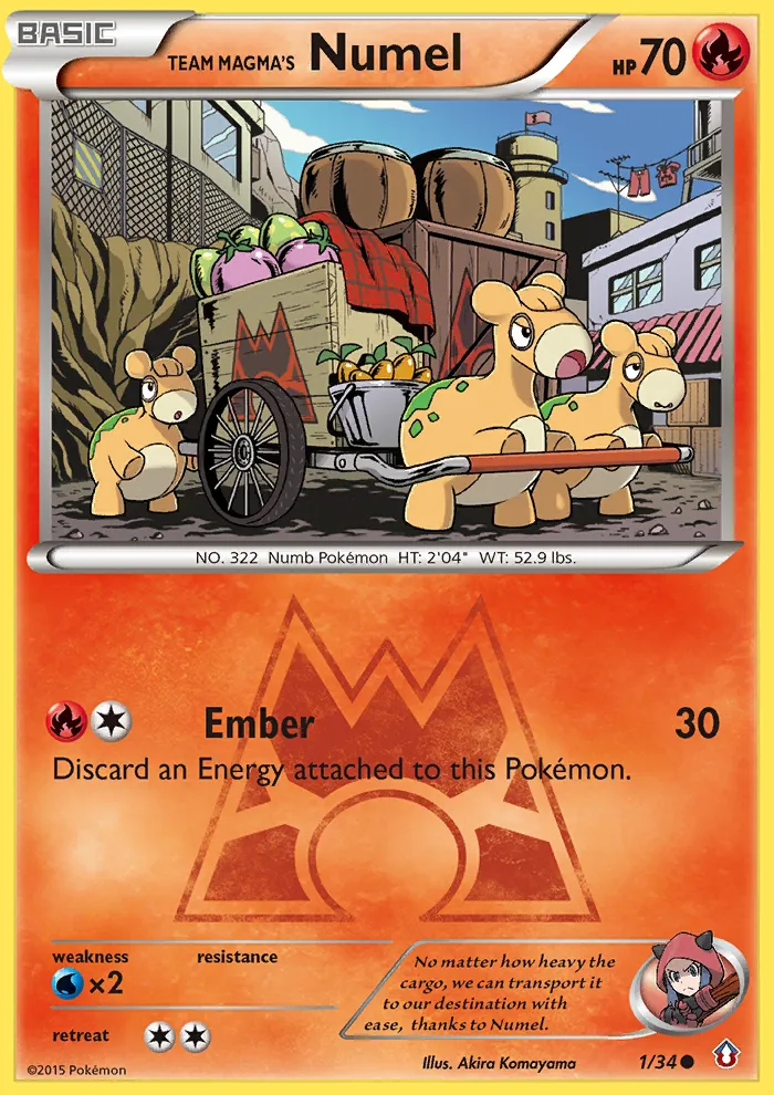 2015 Double Crisis Team Magma's Numel Common #01/34 Common card image
