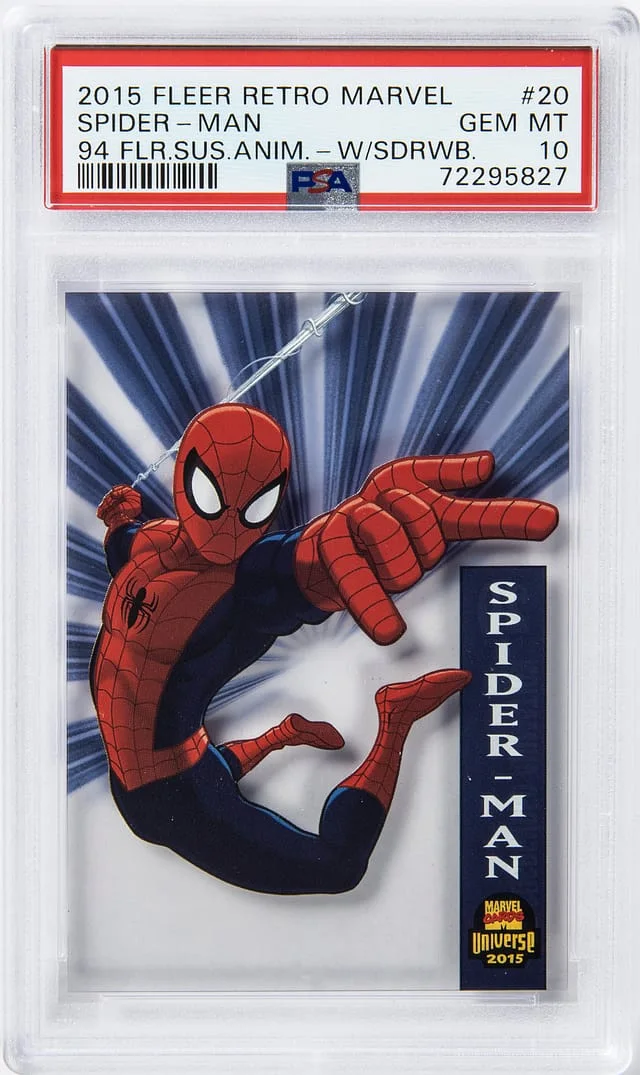 2015 Fleer Retro Marvel Spider-Man, With Spiderweb 94 Fleer Suspended Animations #20 card image