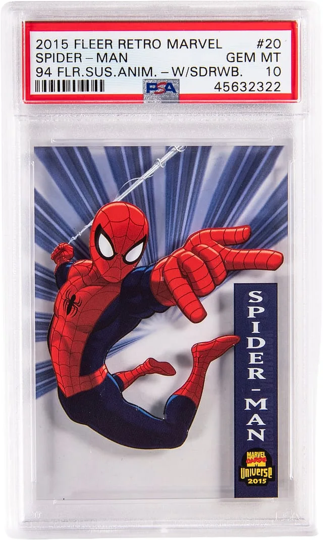 2015 Fleer Retro Spider-Man 94 Suspended Animation w/Spider-Web #20 card image