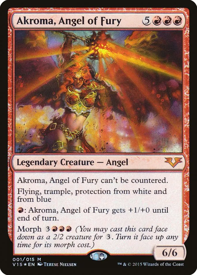 2015 From the Vault: Angels Akroma, Angel of Fury mythic #1 unlisted card image