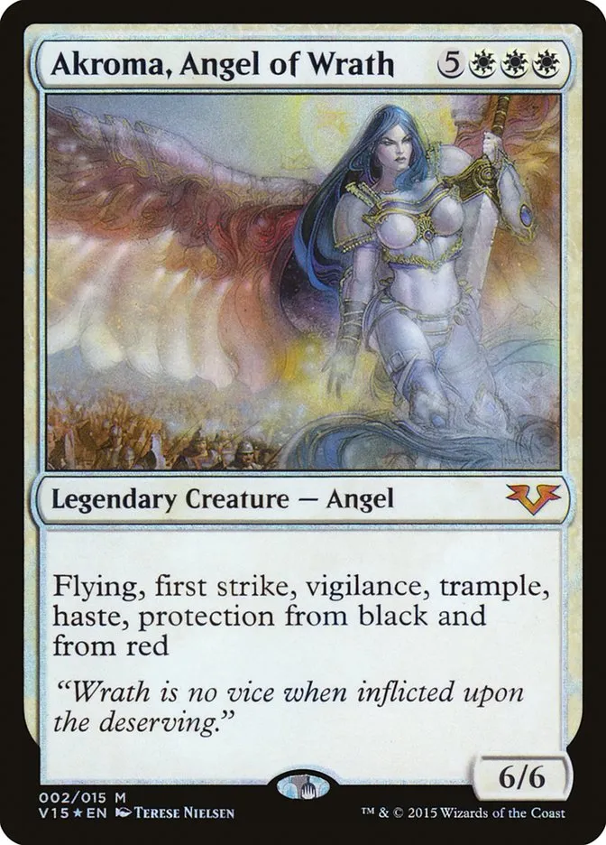 2015 From the Vault: Angels Akroma, Angel of Wrath mythic #2 unlisted card image