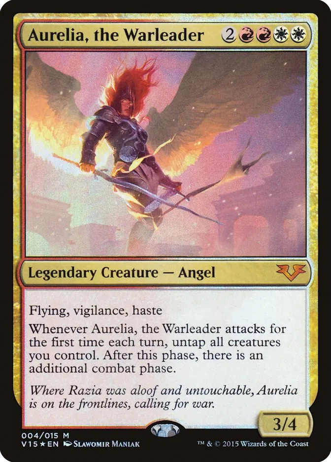 2015 From the Vault: Angels Aurelia, the Warleader mythic #4 unlisted card image