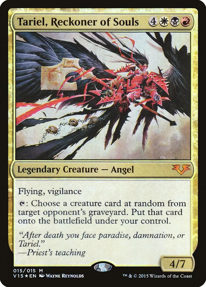2015 From the Vault: Angels Tariel, Reckoner of Souls mythic #15 unlisted card image