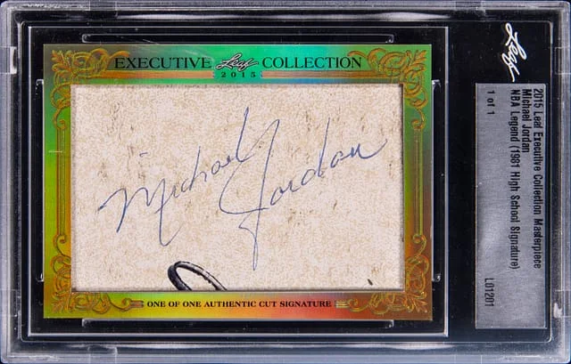 2015 Leaf Executive Collection Masterpiece NBA Legend (1981 High School #no-number card image