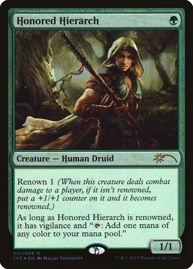2015 Magic Origins Clash Pack Honored Hierarch rare #1 unlisted card image