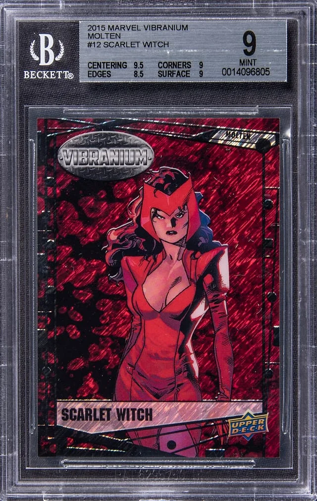 2015 Marvel Vibranium Molten Scarlet Witch #12 card image