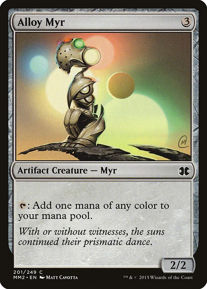 2015 Modern Masters 2015 Alloy Myr common #201 unlisted card image