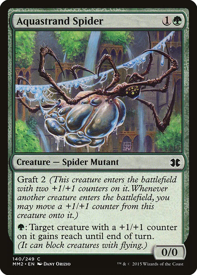 2015 Modern Masters 2015 Aquastrand Spider common #140 unlisted card image