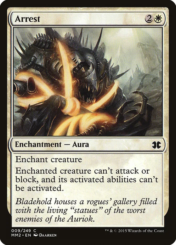 2015 Modern Masters 2015 Arrest common #9 unlisted card image