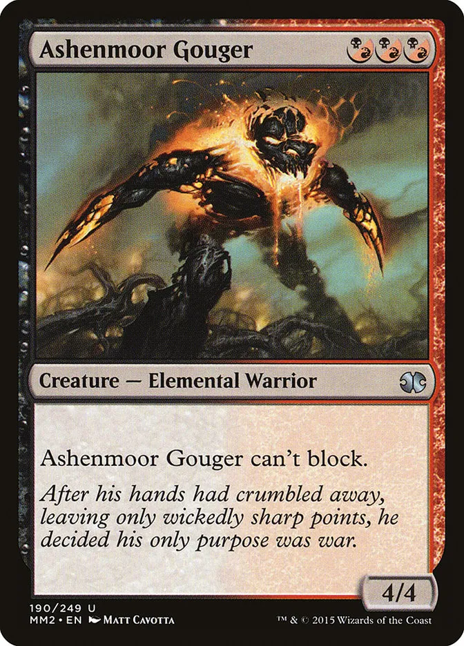 2015 Modern Masters 2015 Ashenmoor Gouger uncommon #190 unlisted card image