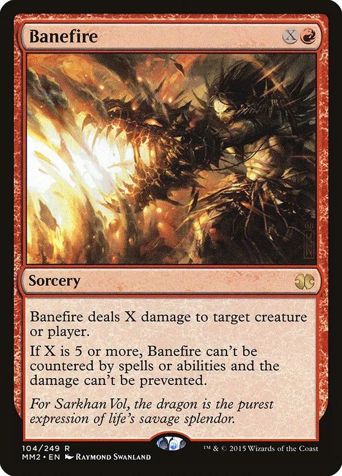 2015 Modern Masters 2015 Banefire rare #104 unlisted card image