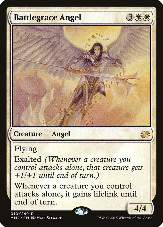 2015 Modern Masters 2015 Battlegrace Angel rare #10 unlisted card image