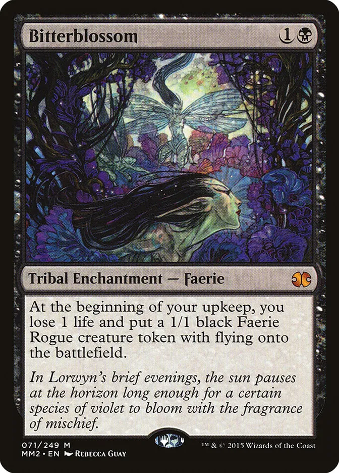 2015 Modern Masters 2015 Bitterblossom mythic #71 unlisted card image
