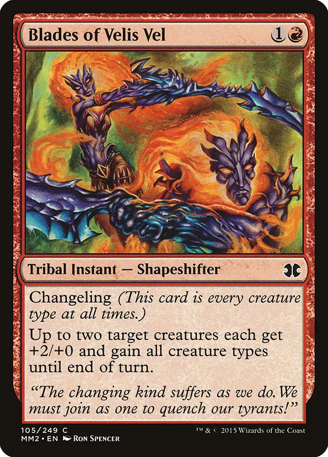 2015 Modern Masters 2015 Blades of Velis Vel common #105 unlisted card image