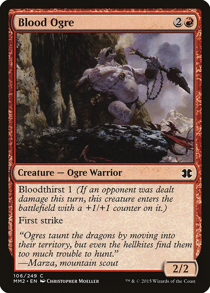 2015 Modern Masters 2015 Blood Ogre common #106 unlisted card image