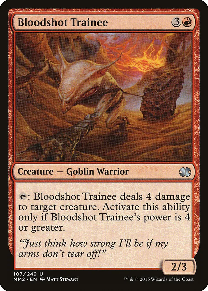 2015 Modern Masters 2015 Bloodshot Trainee uncommon #107 unlisted card image