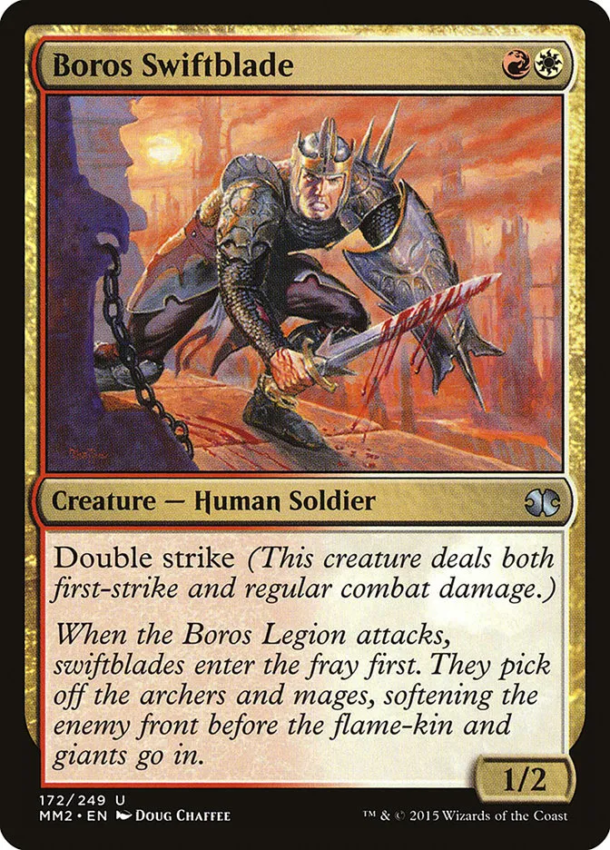 2015 Modern Masters 2015 Boros Swiftblade uncommon #172 unlisted card image