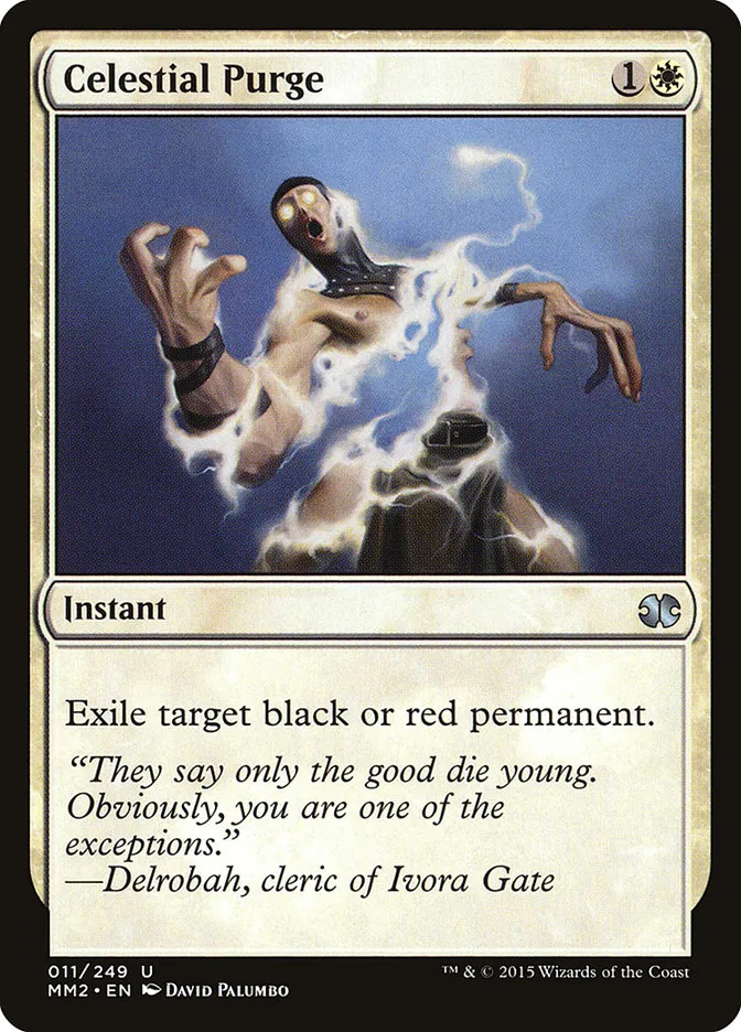 2015 Modern Masters 2015 Celestial Purge uncommon #11 unlisted card image