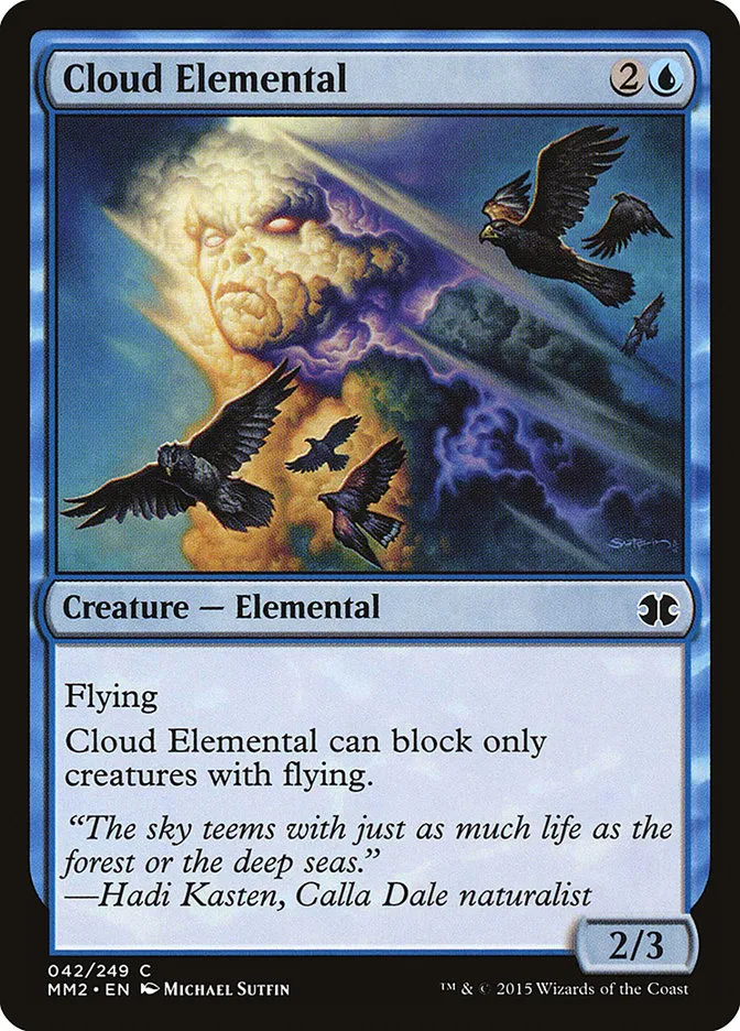 2015 Modern Masters 2015 Cloud Elemental common #42 unlisted card image