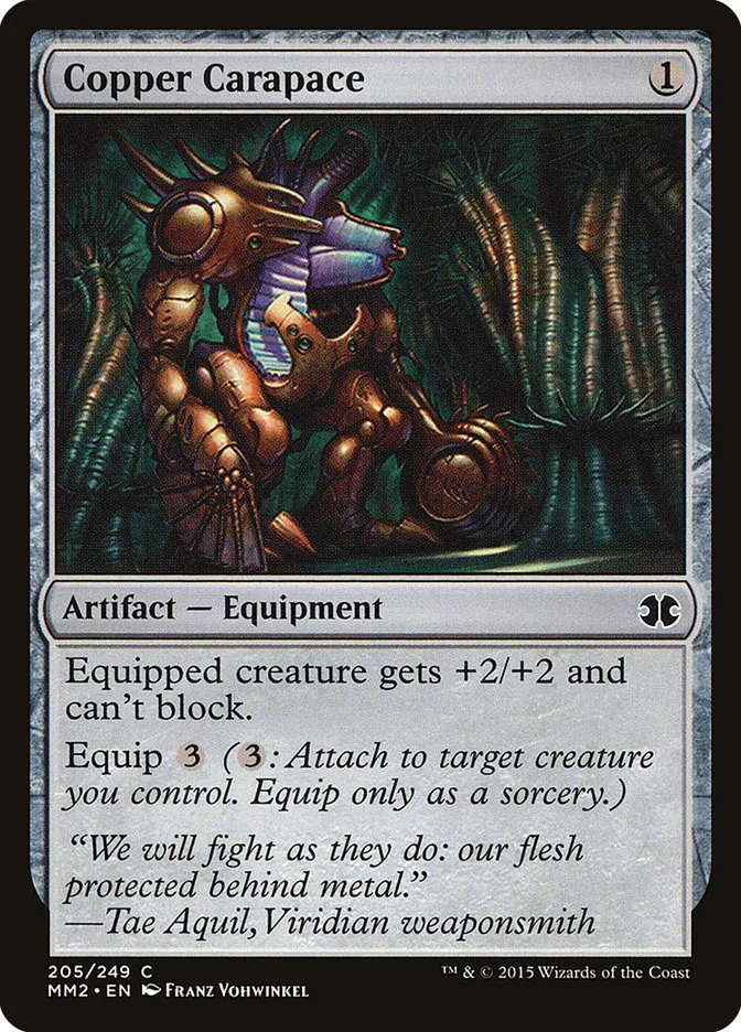 2015 Modern Masters 2015 Copper Carapace common #205 unlisted card image