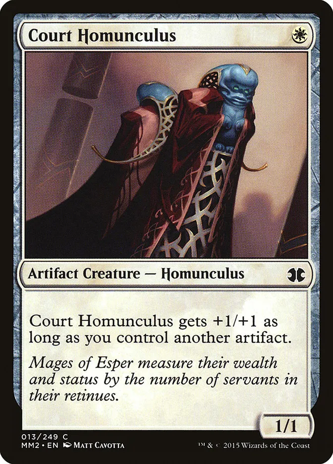 2015 Modern Masters 2015 Court Homunculus common #13 unlisted card image