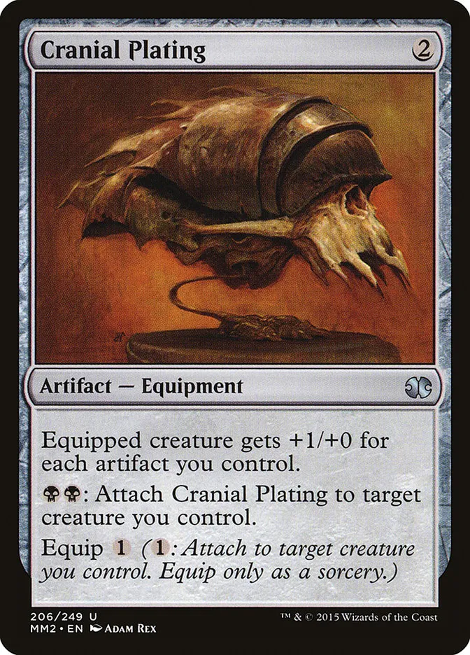 2015 Modern Masters 2015 Cranial Plating uncommon #206 unlisted card image