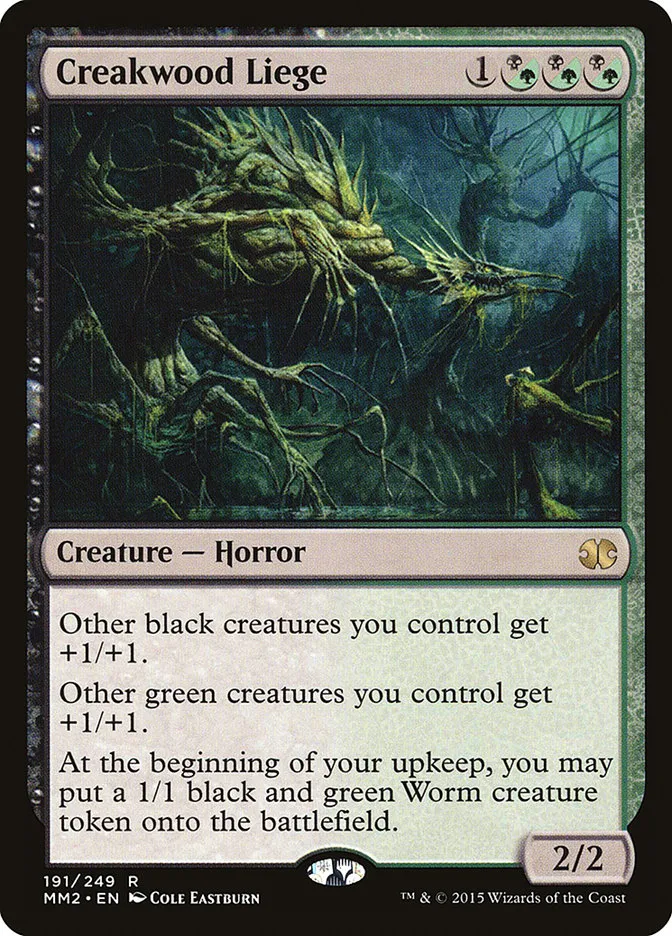 2015 Modern Masters 2015 Creakwood Liege rare #191 unlisted card image