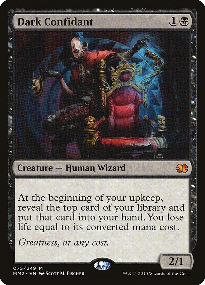 2015 Modern Masters 2015 Dark Confidant mythic #75 unlisted card image