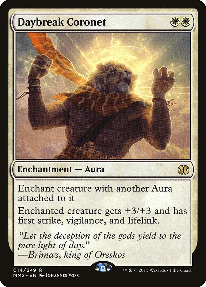 2015 Modern Masters 2015 Daybreak Coronet rare #14 unlisted card image