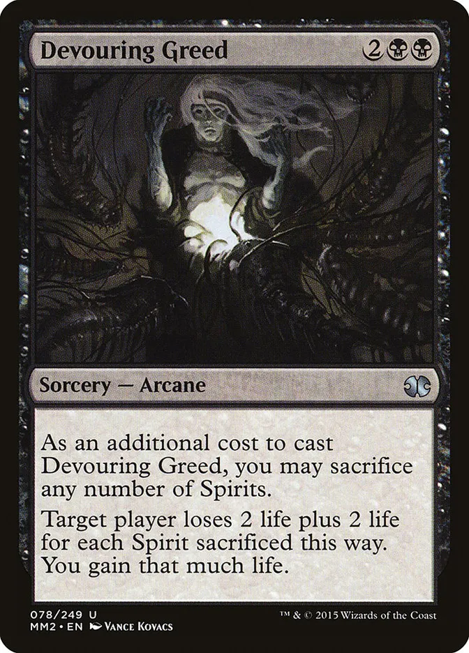 2015 Modern Masters 2015 Devouring Greed uncommon #78 unlisted card image