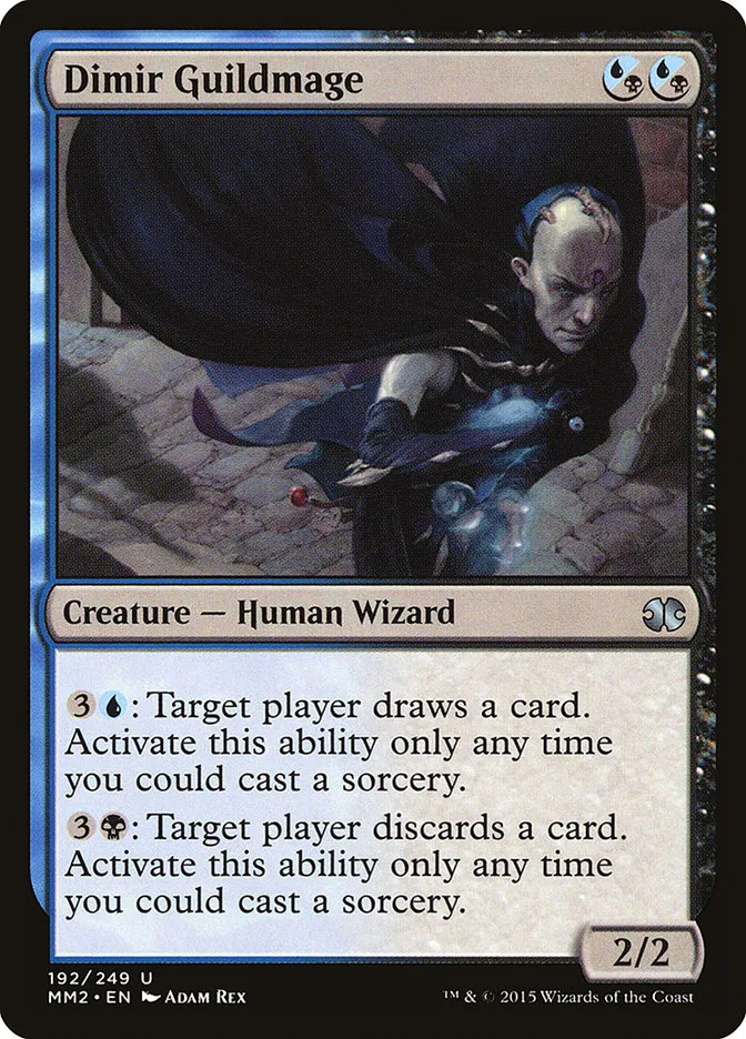 2015 Modern Masters 2015 Dimir Guildmage uncommon #192 unlisted card image