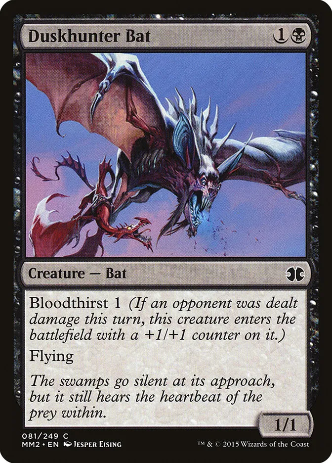 2015 Modern Masters 2015 Duskhunter Bat common #81 unlisted card image