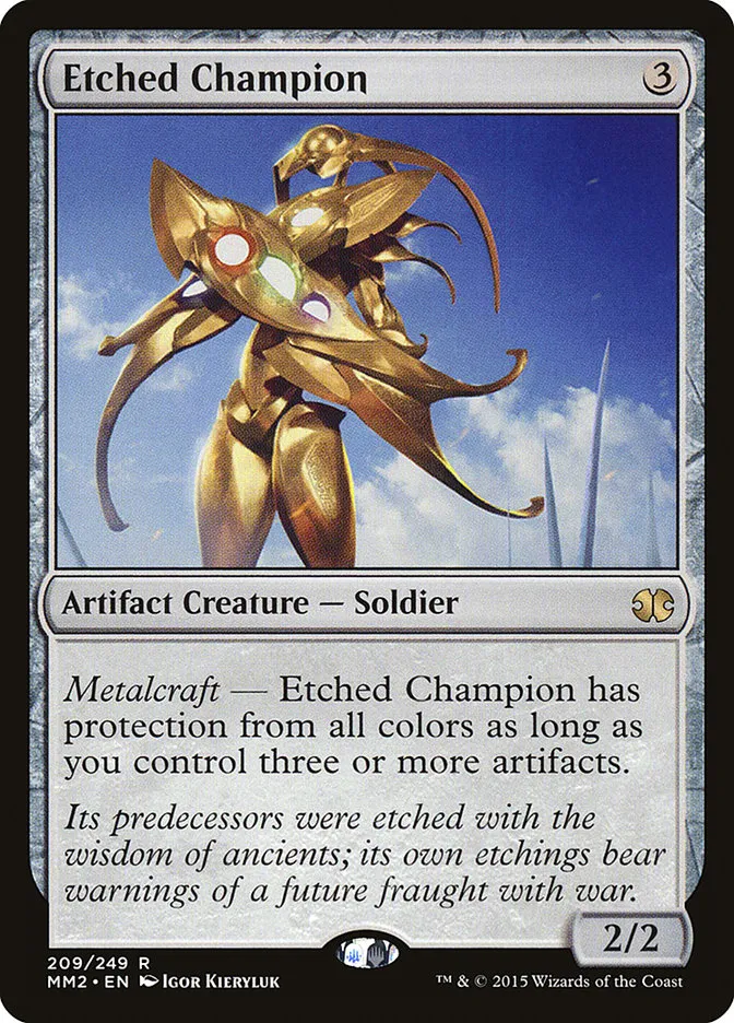 2015 Modern Masters 2015 Etched Champion rare #209 unlisted card image