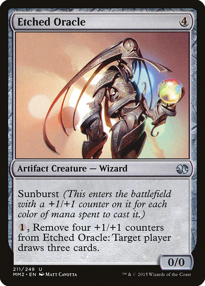 2015 Modern Masters 2015 Etched Oracle uncommon #211 unlisted card image