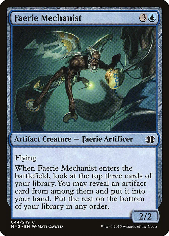 2015 Modern Masters 2015 Faerie Mechanist common #44 unlisted card image